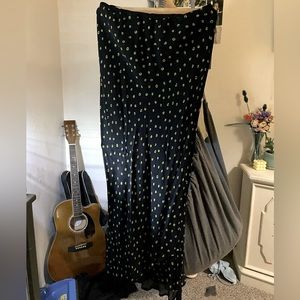 black and green skirt.